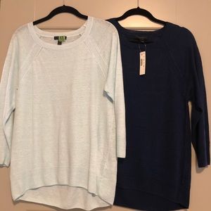 J Crew sweaters. 1 NWT, 1 worn once.